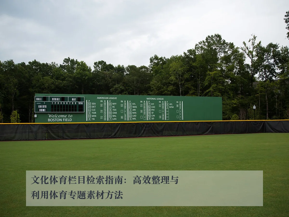 文化体育栏目检索指南：高效整理与利用体育专题素材方法